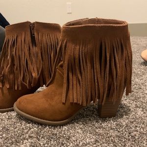 Tan ankle boots